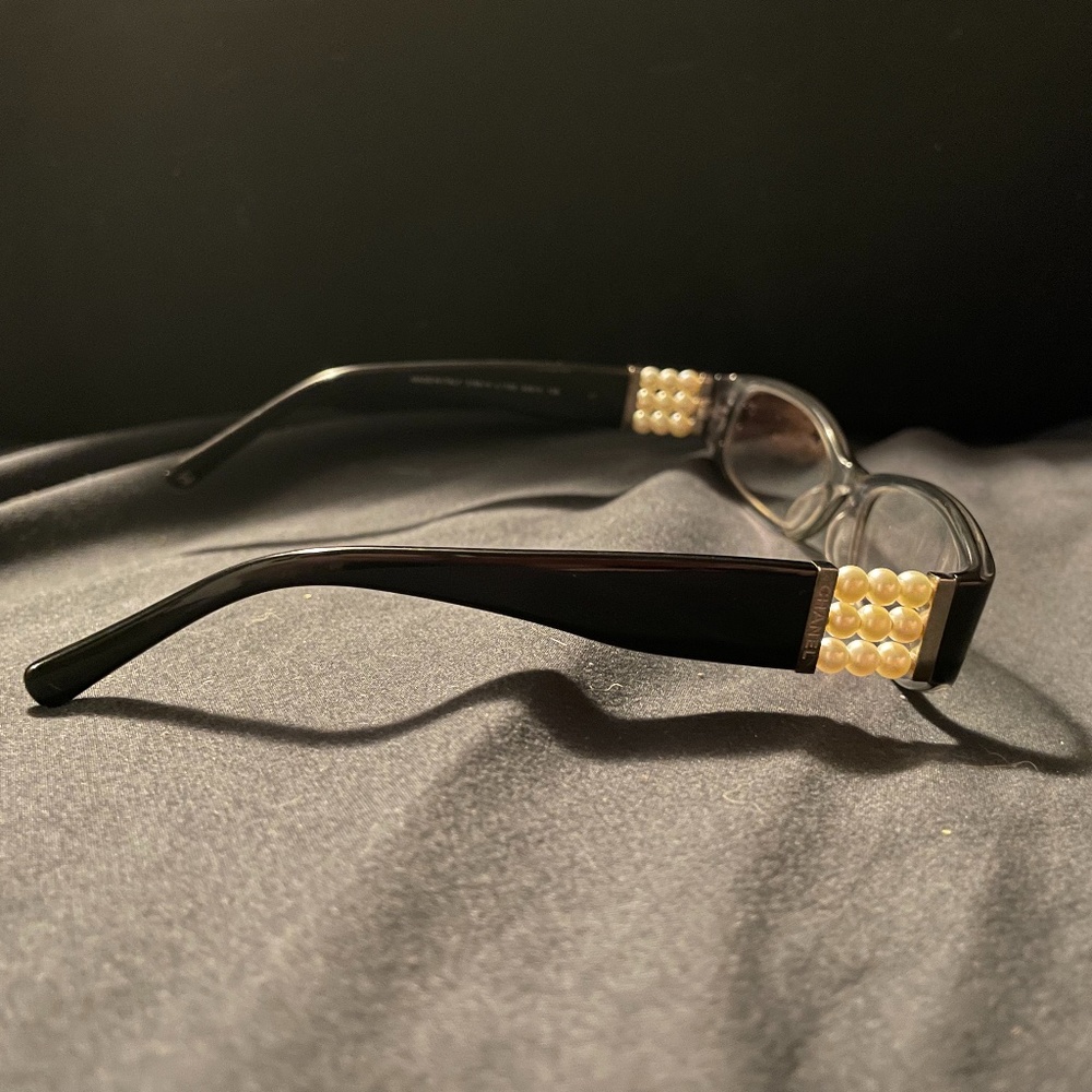 Rare Chanel Eyeglasses Womens Collection Perle Black Optic Italy Rare Frames